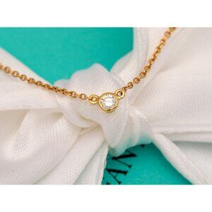 Tiffany & Co. Elsa Peretti Vintage Diamonds by the Yard Yellow Gold Necklace .07